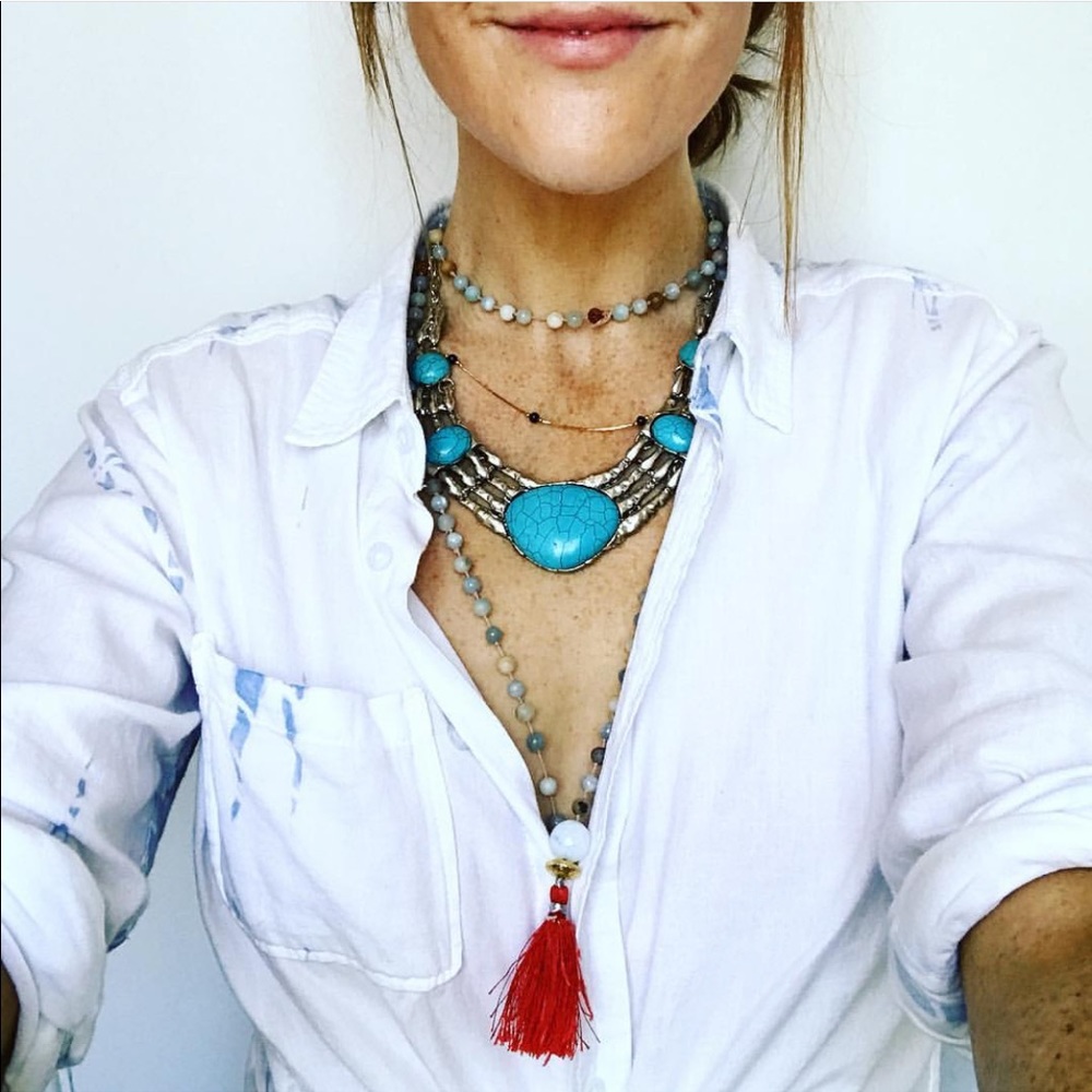 Turquoise Necklace and Earrings Costume